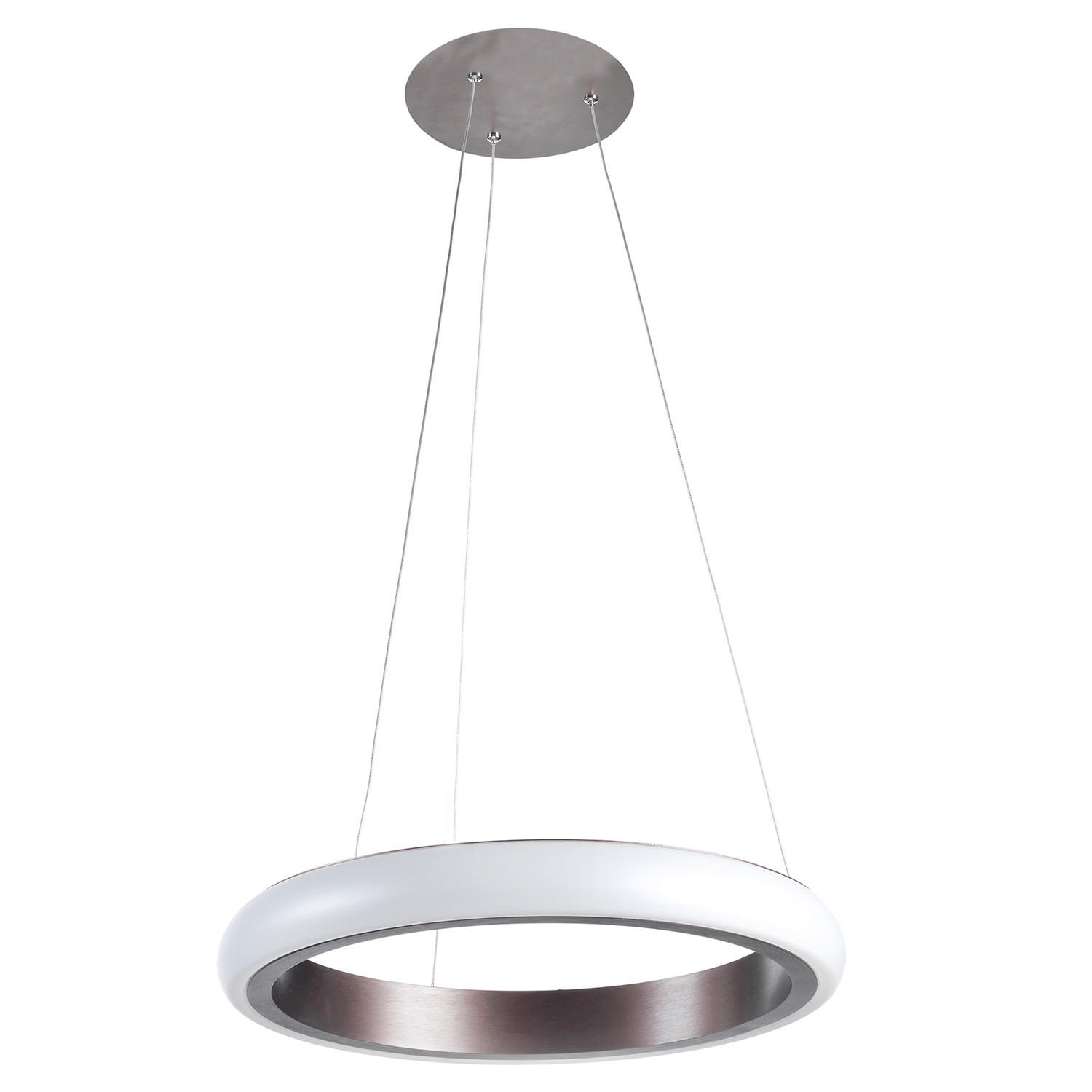 LED-HÄNGELEUCHTE ANELLO 50/50/120 cm   - Hellbraun/Weiß, Design, Metall (50/50/120cm)