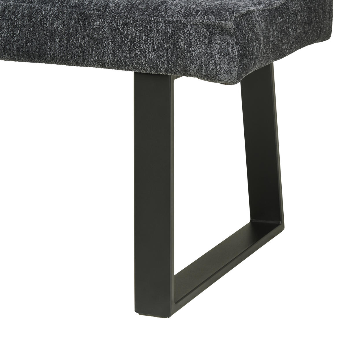 SITZBANK 140/85/56,5 cm Leinenoptik Dunkelgrau  - Dunkelgrau/Schwarz, LIFESTYLE, Textil/Metall (140/85/56,5cm) - MID.YOU