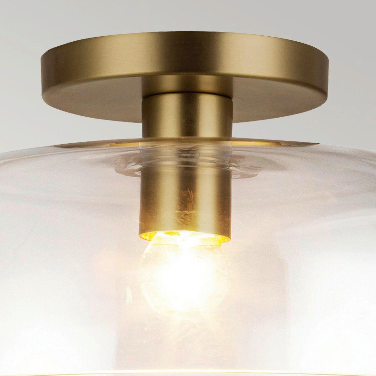 DECKENLEUCHTE 17,6/30,5 cm    - Goldfarben, KONVENTIONELL, Glas/Metall (17,6/30,5cm) - Elstead Lighting