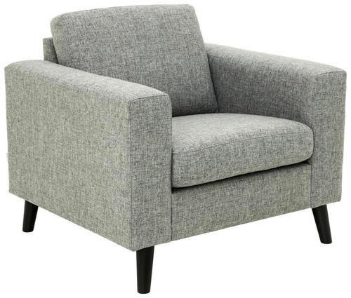 FÅTÖLJ i trä, textil grå  - svart/grå, Design, trä/textil (92/86/84cm) - Best Price