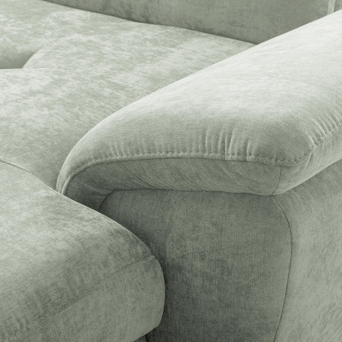ECKSOFA  Webstoff Mintgrün  - Schwarz/Mintgrün, Design, Textil/Metall (268/195cm) - Livetastic