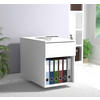 ROLLCONTAINER Weiß  - Weiß, MODERN, Holzwerkstoff/Kunststoff (39/55/70cm) - MID.YOU