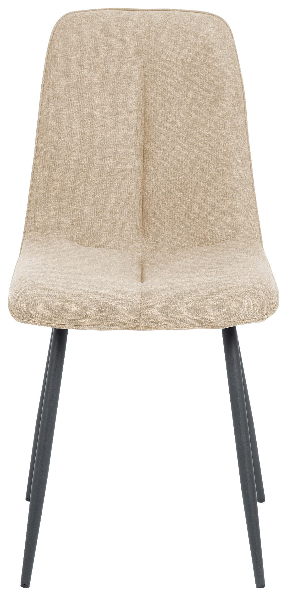 SZÉK fa, fém, textil bézs  - bézs/fekete, Modern, textil/fa (47/87/58cm) - P & B