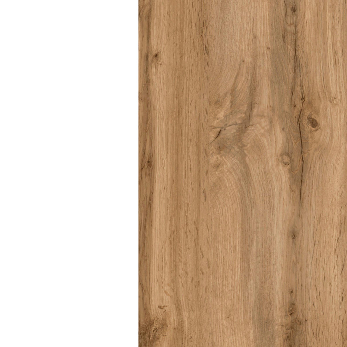KÜCHENBLOCK 330 cm   in Weiß, Eiche Wotan  - Eiche Wotan/Weiß, Design, Holzwerkstoff/Metall (330cm) - Held