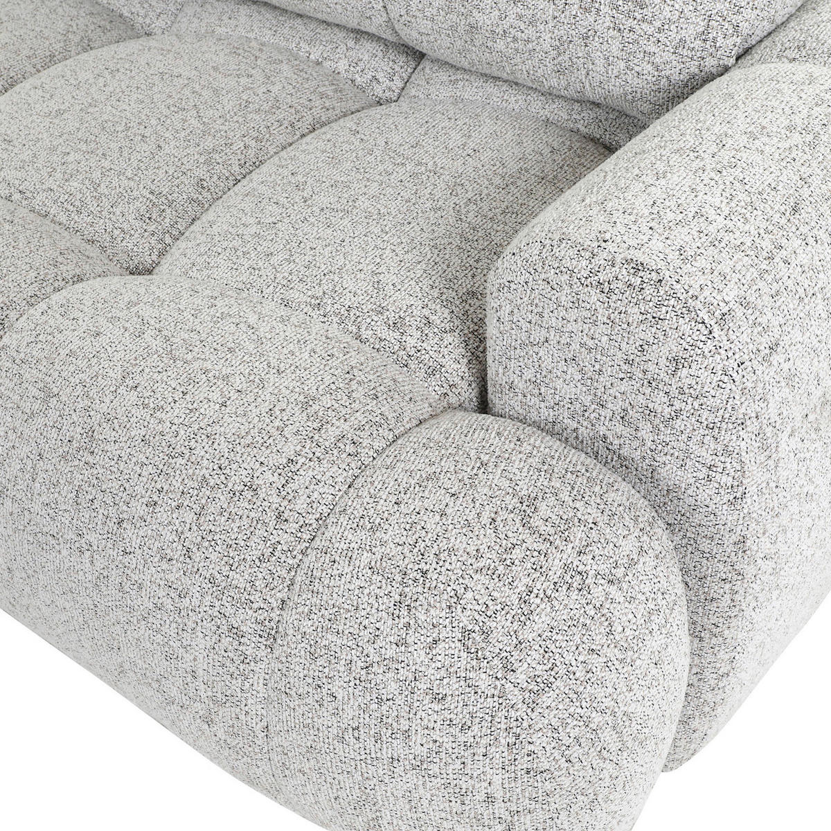 ECKSOFA in Flachgewebe Greige  - Greige/Schwarz, Konventionell, Kunststoff/Textil (175/276cm) - Carryhome