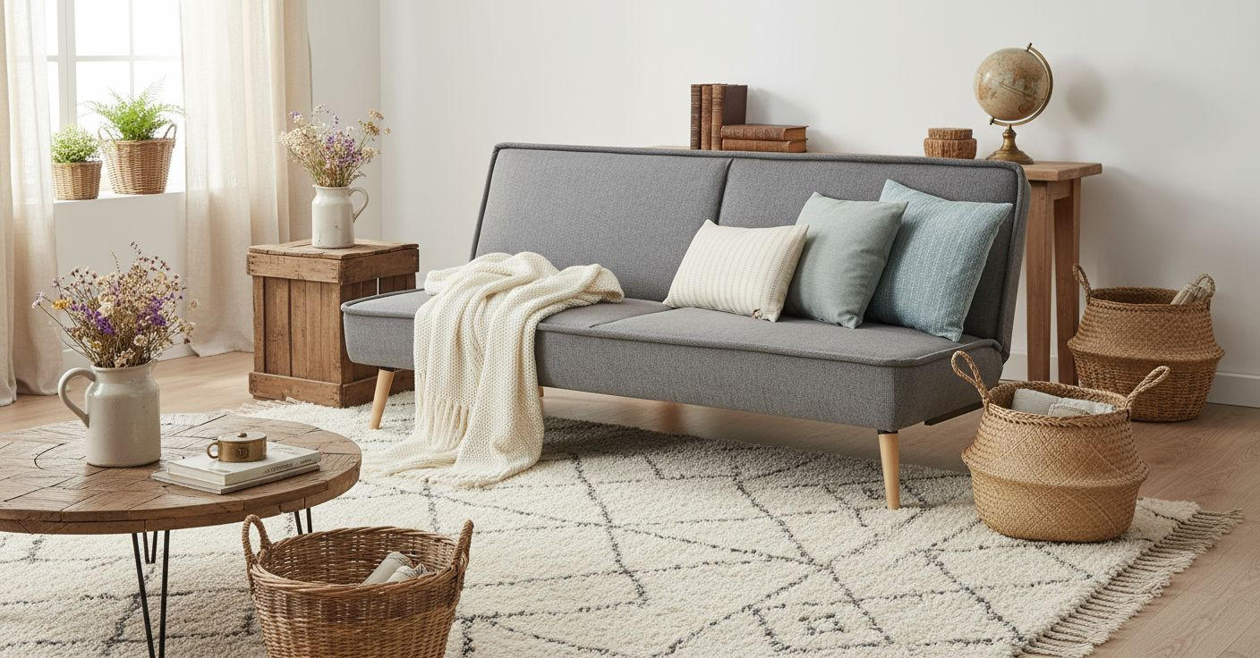 SCHLAFSOFA in Webstoff Grau  - Naturfarben/Grau, MODERN, Holz/Textil (188/84/87cm) - MID.YOU