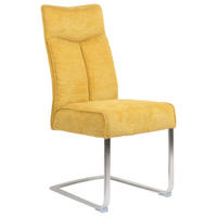 HOUPACÍ ŽIDLE, žlutá, barvy nerez oceli - žlutá/barvy nerez oceli, Design, kov/textil (44/102/64cm) - Novel