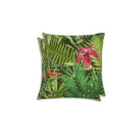 ZIERKISSENSET 2-teilig 38/38 cm  - Dunkelgrün/Hellgrün, Basics, Textil (38/38cm)