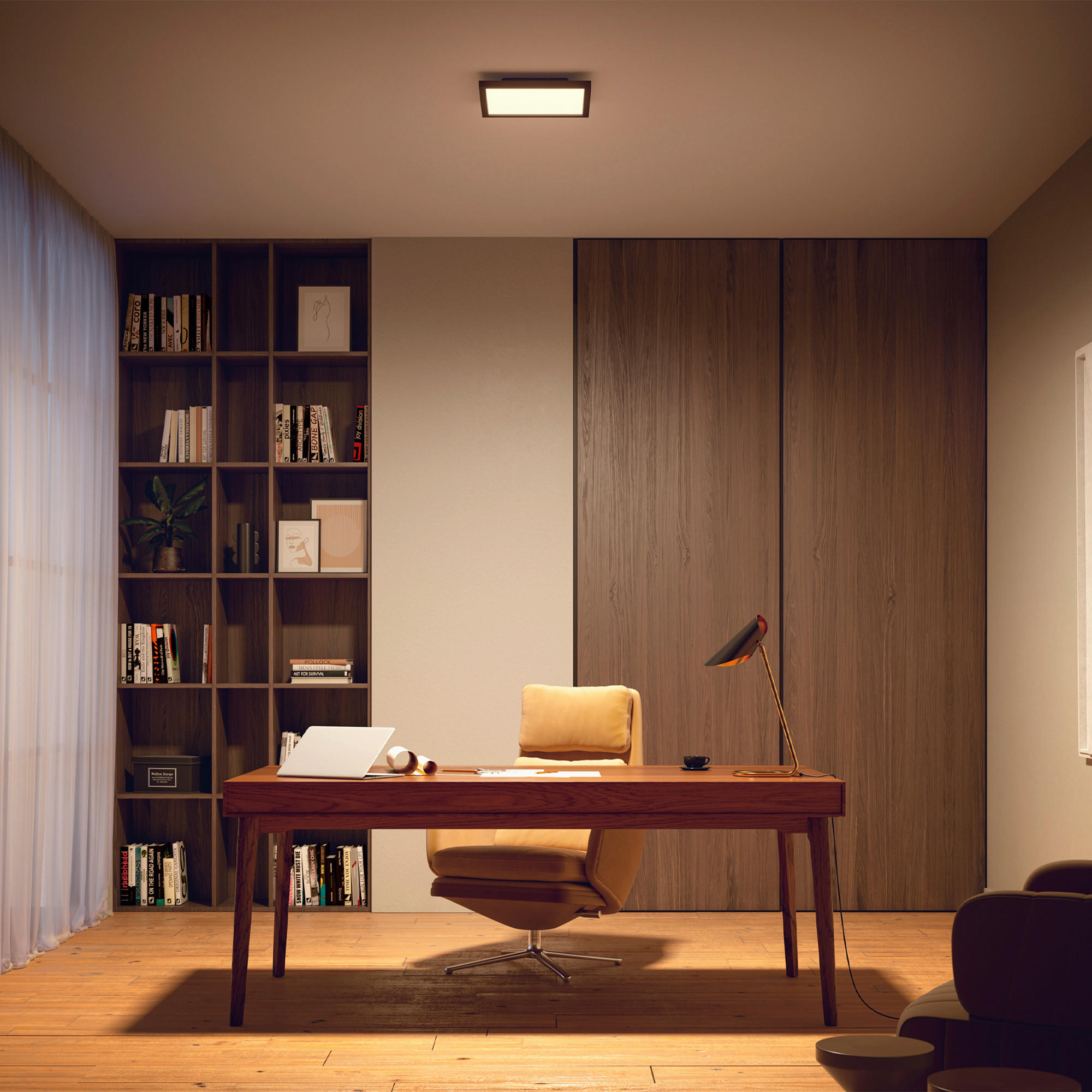 LED-DECKENLEUCHTE Aurelle 30/30/4,8 cm   - Schwarz, Basics, Metall (30/30/4,8cm) - Philips HUE