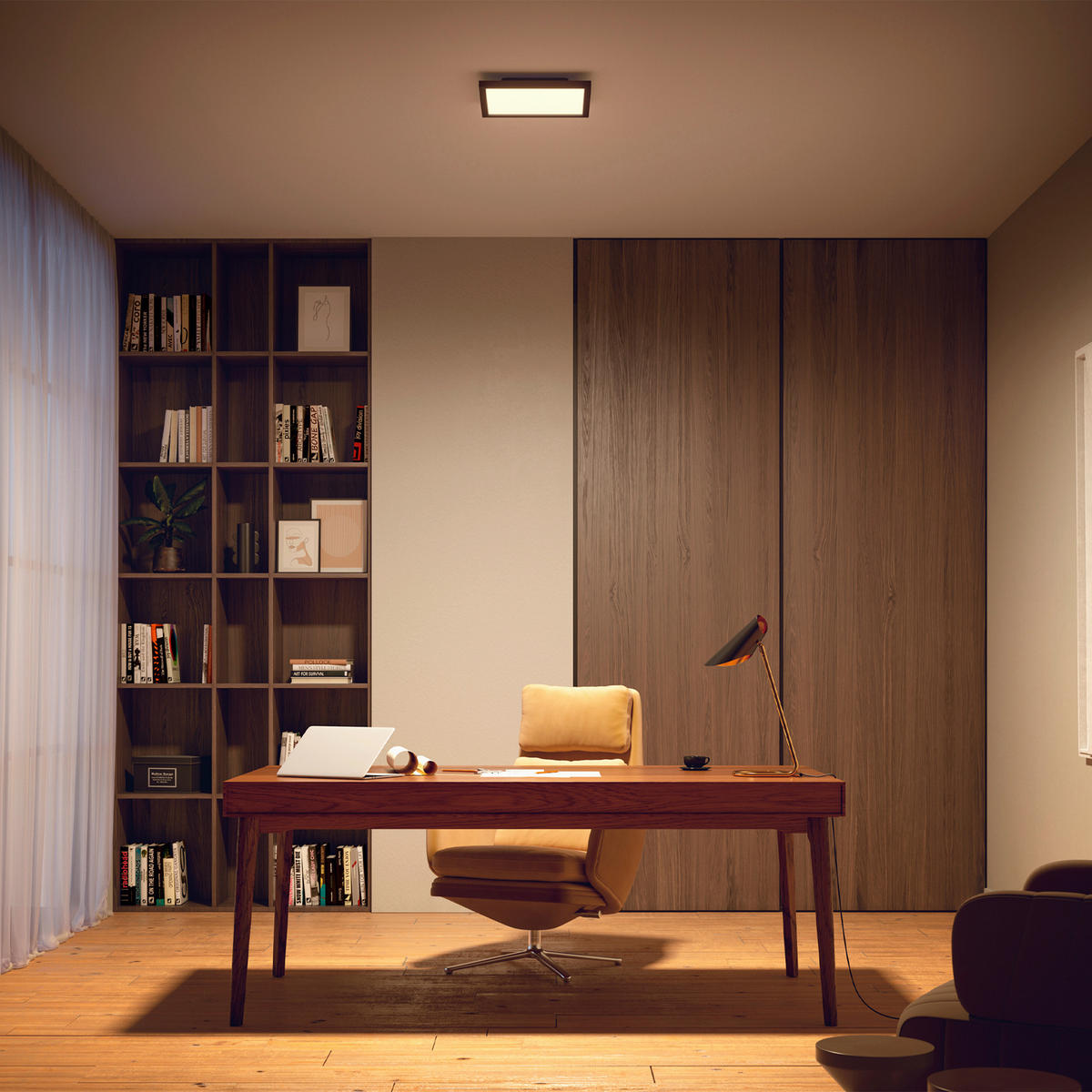 LED-DECKENLEUCHTE Aurelle 30/30/4,8 cm   - Schwarz, Basics, Metall (30/30/4,8cm) - Philips HUE
