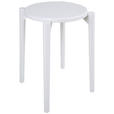 HOCKER in Kunststoff Weiß  - Weiß, Trend, Kunststoff (30/46/30cm) - Ambia Home