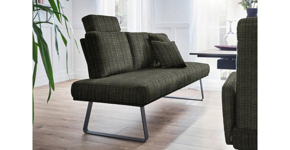 SITZBANK 224/92/78 cm in Grün, Schwarz - Schwarz/Grün, Design, Textil/Metall (224/92/78cm) - Dieter Knoll