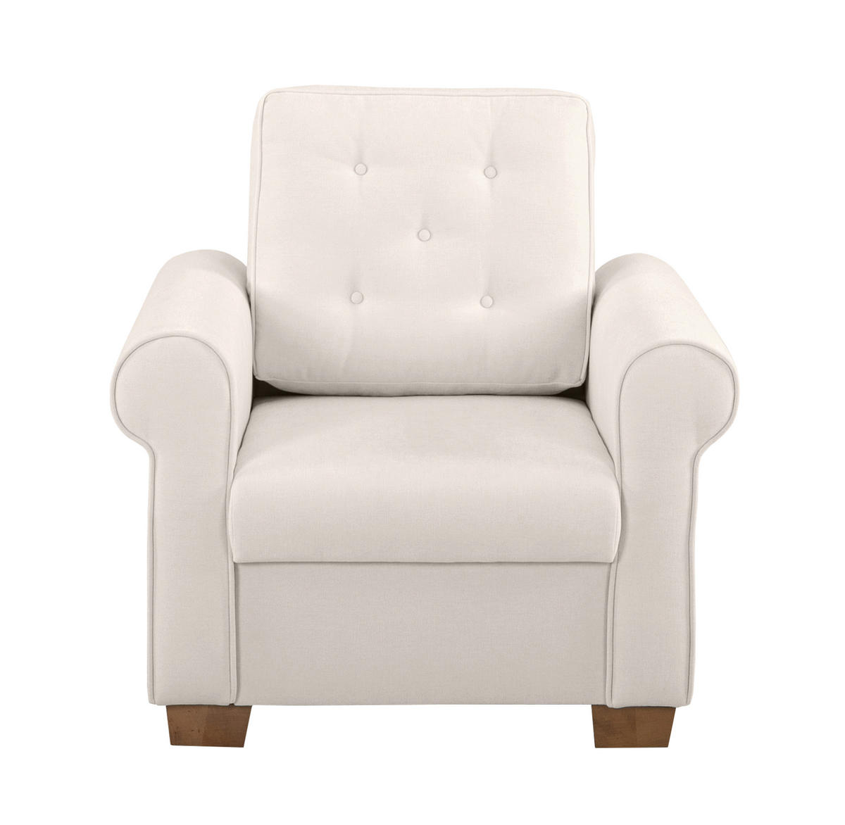 SESSEL in Creme  - Buchefarben/Creme, Design, Holz/Textil (93/89/82cm) - MID.YOU