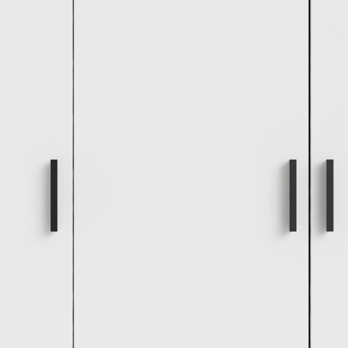 ŠATNÍ SKŘÍŇ, bílá, 195,5/200,4/49,6 cm - bílá/černá, Basics, kov/kompozitní dřevo (195,5/200,4/49,6cm) - MID.YOU