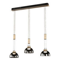 LED-PENDELLEUCHTE    - Goldfarben/Schwarz, Konventionell, Glas/Metall (20cm) - Fischer & Honsel