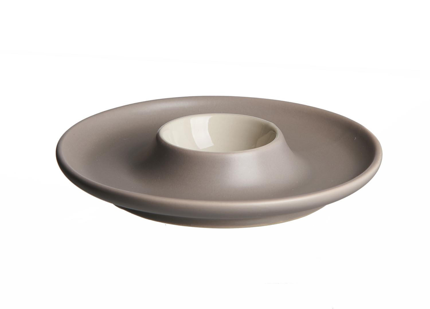EIERBECHER Keramik Steingut  - Taupe/Weiß, Design, Keramik (12/12/3cm) - Ritzenhoff Breker