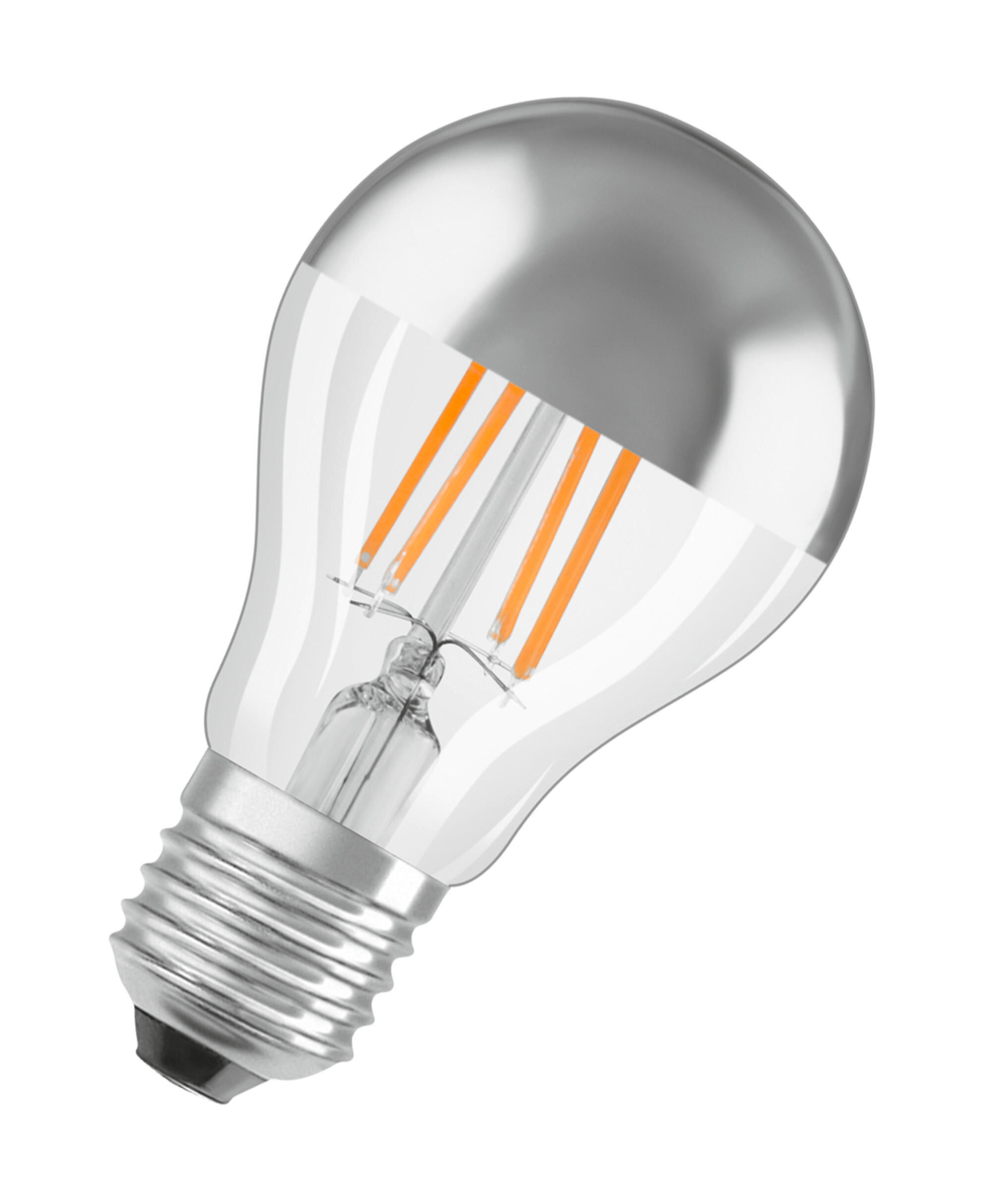 LED-LEUCHTMITTEL   E27 4 W 400 lm  - Silberfarben, Basics, Glas (6/10,5cm) - Osram