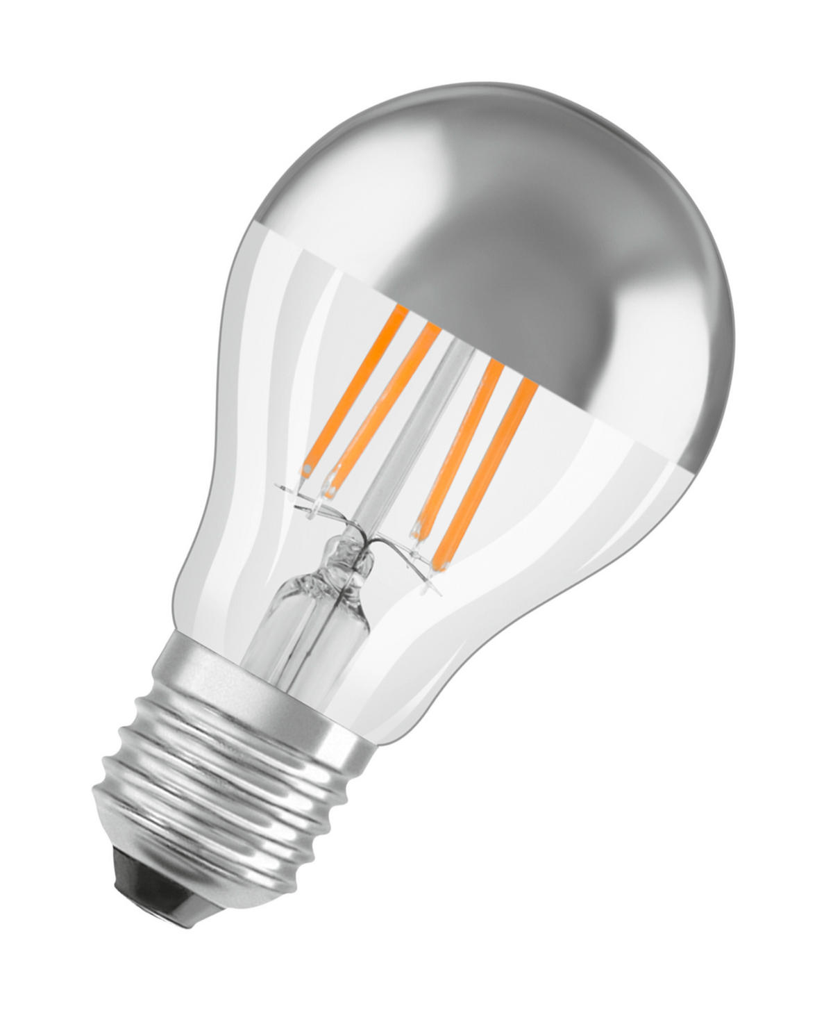 LED-LEUCHTMITTEL   E27 4 W 400 lm  - Silberfarben, Basics, Glas (6/10,5cm) - Osram