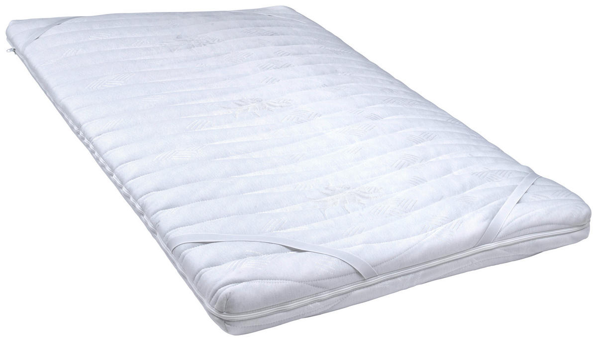 TOPPER 90/200 cm Höhe ca. 8 cm  - Weiß, KONVENTIONELL, Textil (90/200cm) - Sleeptex