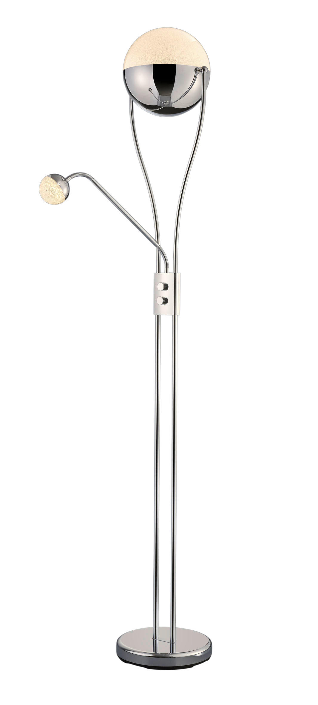 LED-GOLVLAMPA 30/180 cm    - kromfärg, Design, metall/plast (30/180cm) - Trio Leuchten