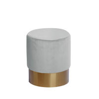 TABURETKA, drevo, textil, kompozitné drevo, 35/42 cm - zlatá/biela, Basics, drevo/kompozitné drevo (35/42cm)