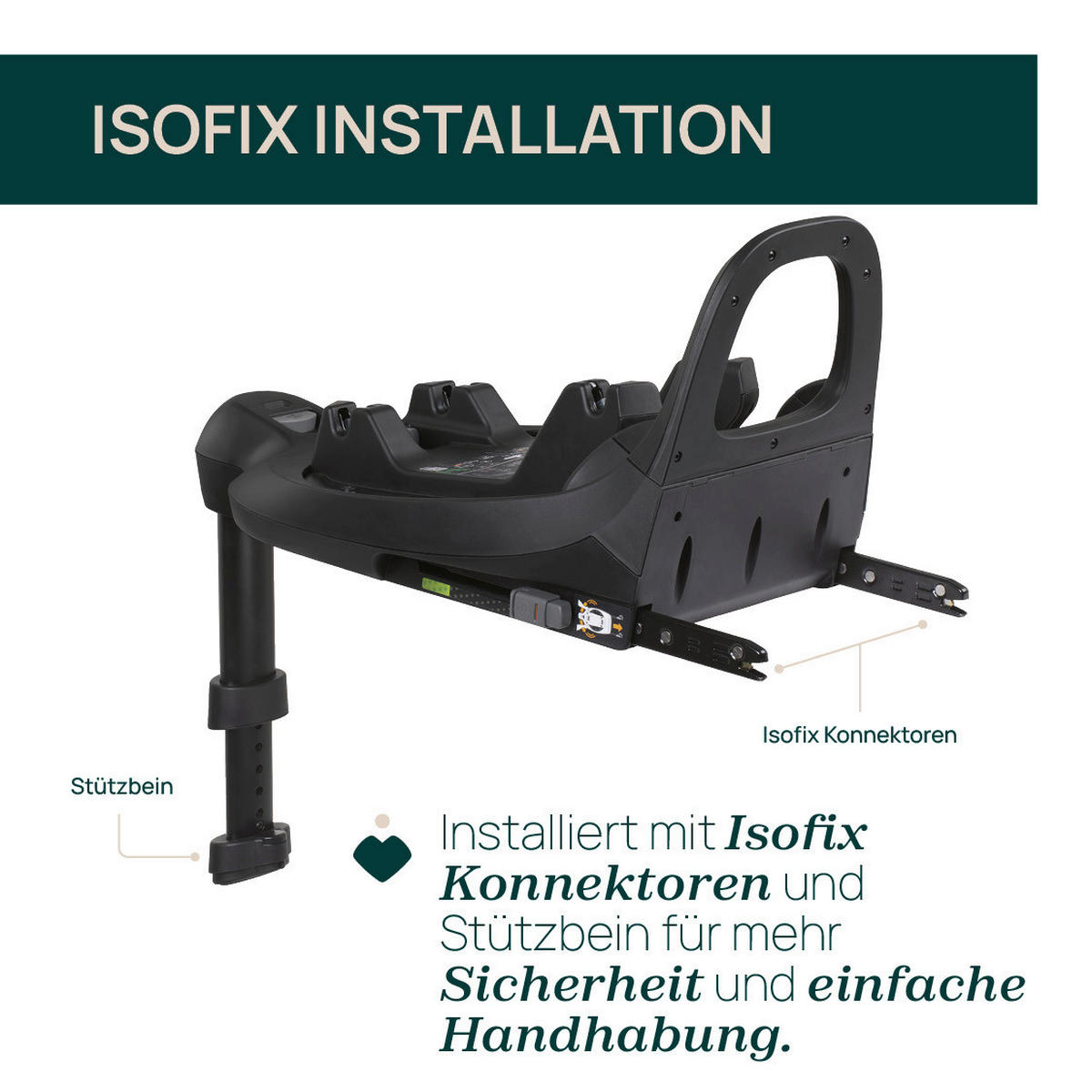 ISOFIXSTATION FULL 360 I-SIZE BASIS FÜR KORY  - Schwarz, Basics, Kunststoff (66/19/38cm) - Chicco