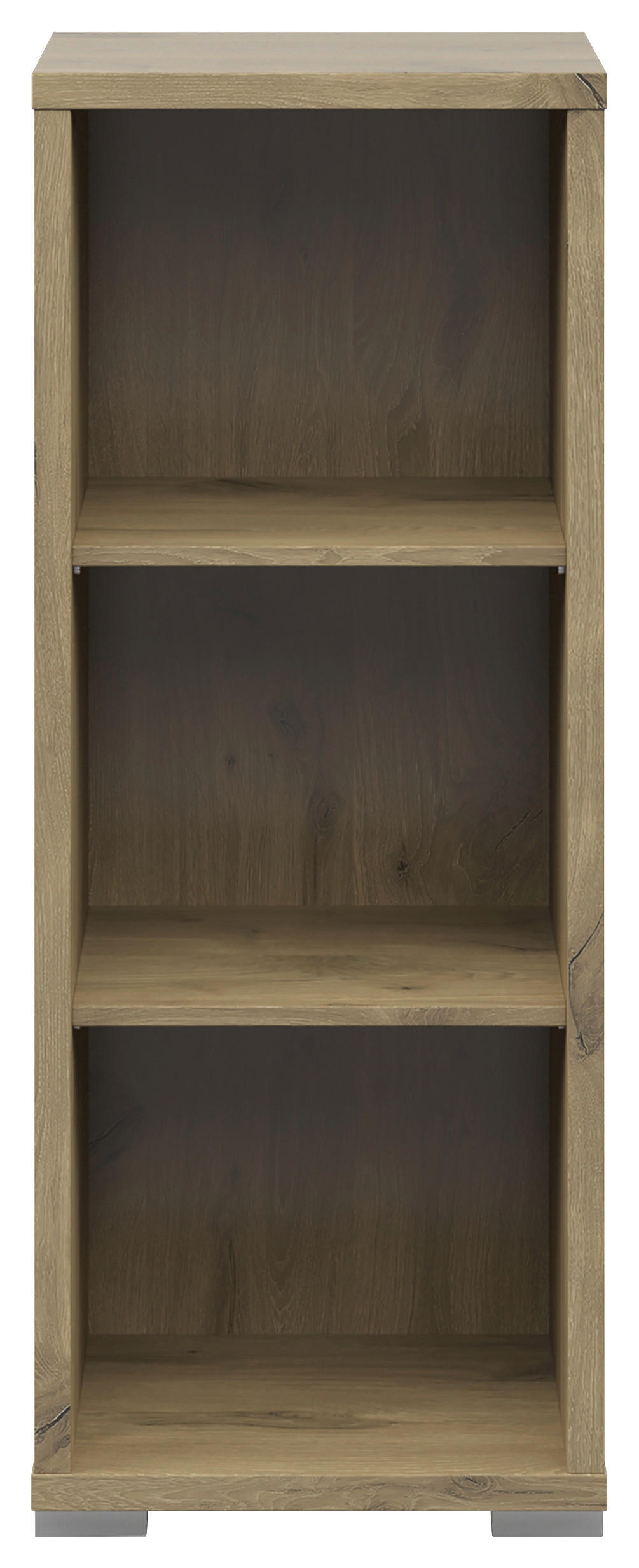 AKTENREGAL Eichefarben - Eichefarben/Silberfarben, KONVENTIONELL, Holzwerkstoff/Kunststoff (43/107,2/39,5cm) - Voleo