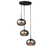 LED-HÄNGELEUCHTE Mila 50/150 cm   - Schwarz, Design, Glas/Metall (50/150cm) - Novel