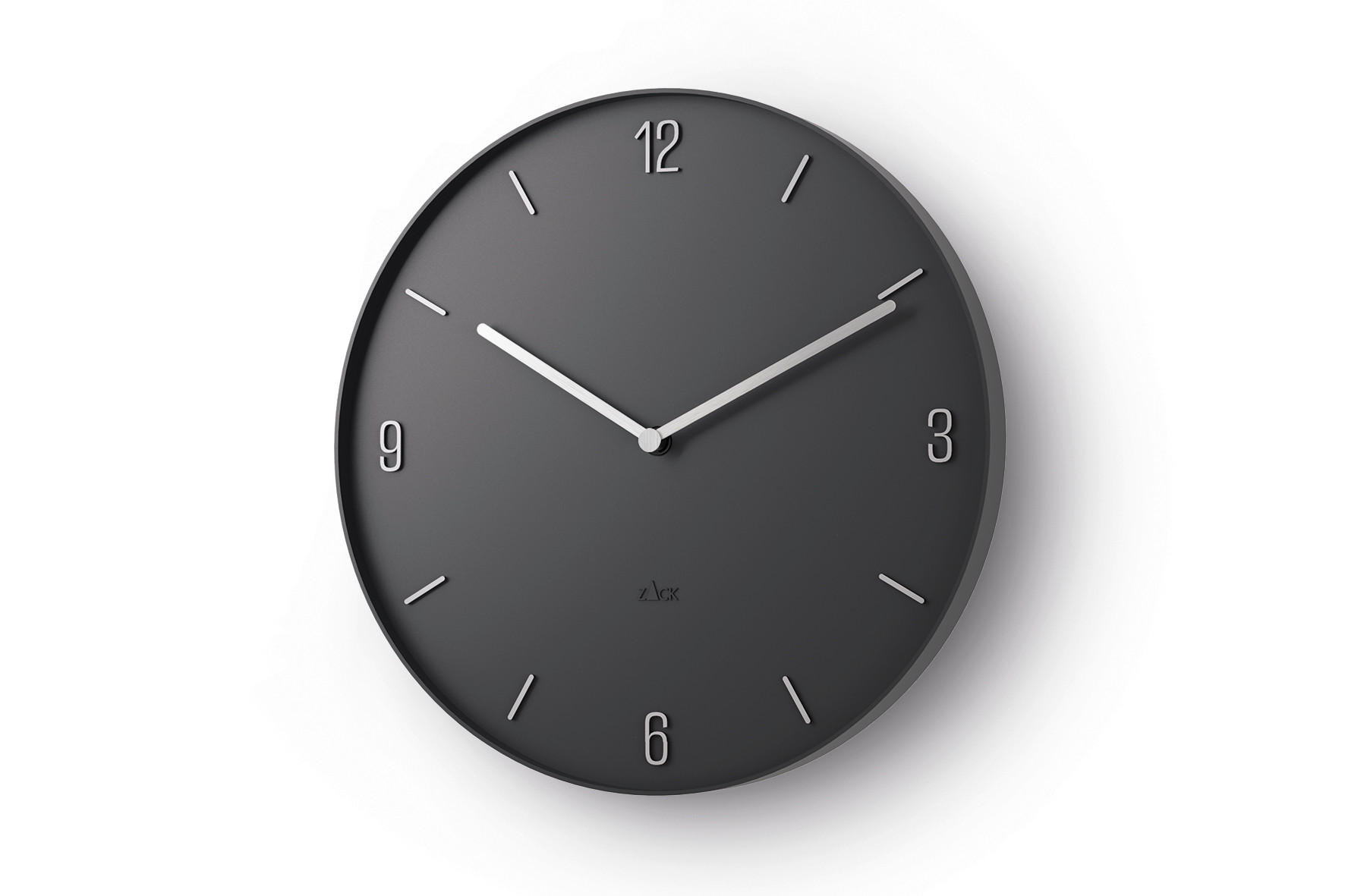 WANDUHR  Schwarz 30,0 cm  - Schwarz, Basics, Kunststoff (30,0cm) - Zack