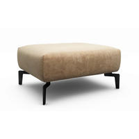 HOCKER Samt Sandfarben  - Sandfarben/Schwarz, Design, Textil/Metall (90/70/46cm) - SENSOO