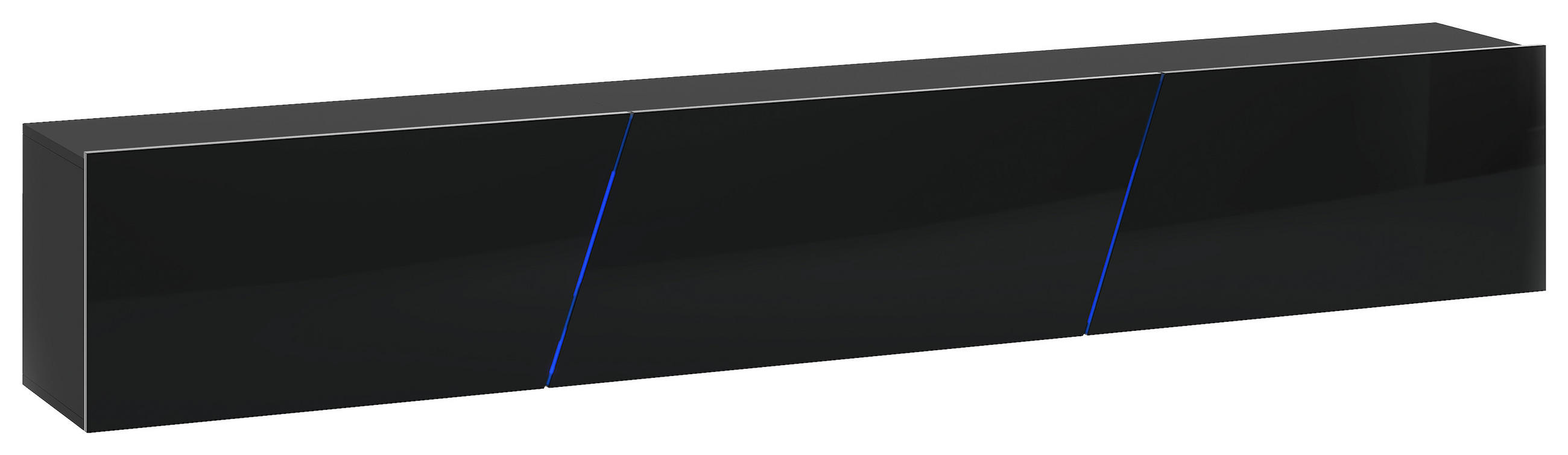 LOWBOARD SLANT  in 240/40/35 cm  - Schwarz, Design, Holzwerkstoff/Kunststoff (240/40/35cm) - Livetastic