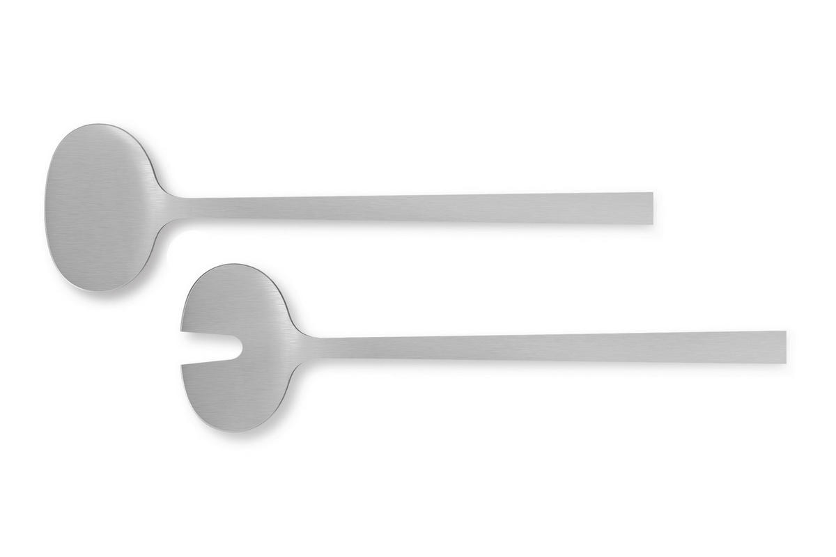 SALATBESTECK LENORA  - Edelstahlfarben, KONVENTIONELL, Metall (30/8,4/1,5cm) - Zack
