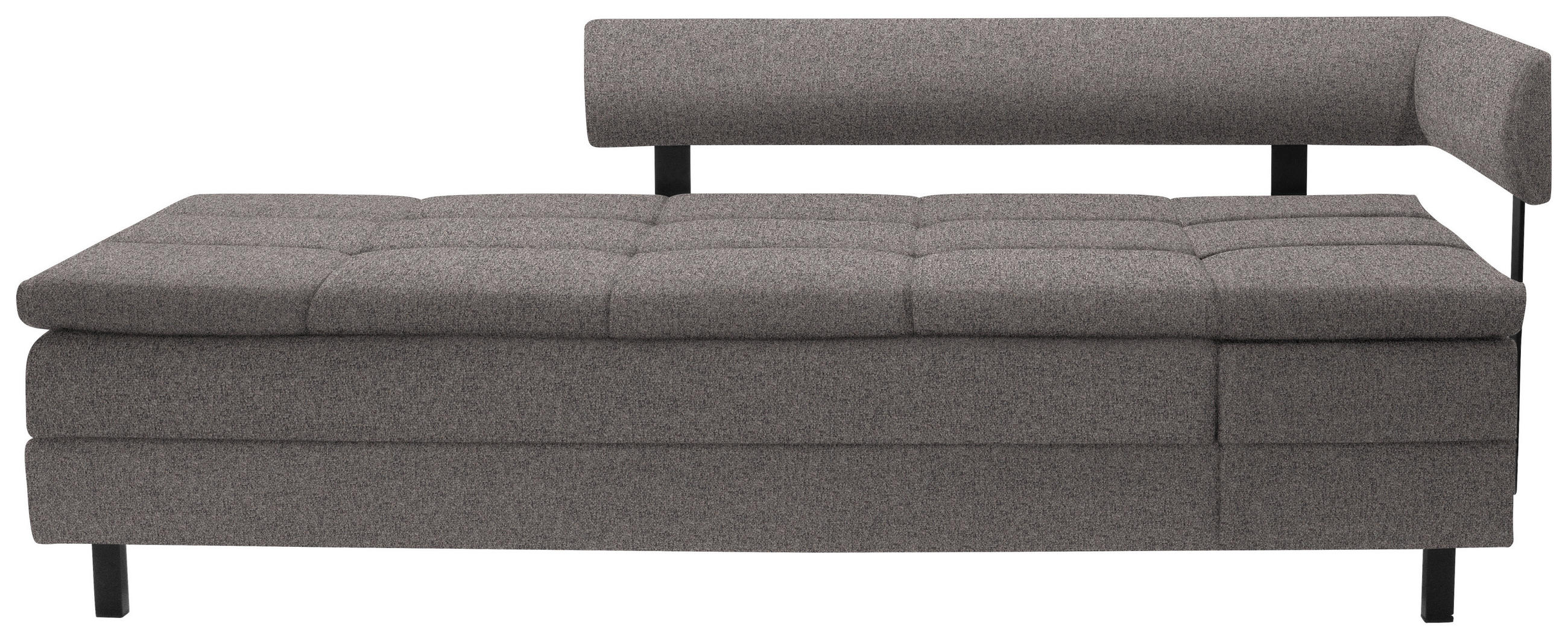 LIEGE  in Flachgewebe Grau  - Schwarz/Grau, MODERN, Textil/Metall (208/77/98cm) - Joka