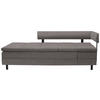 LIEGE  in Flachgewebe Grau  - Schwarz/Grau, MODERN, Textil/Metall (208/77/98cm) - Joka