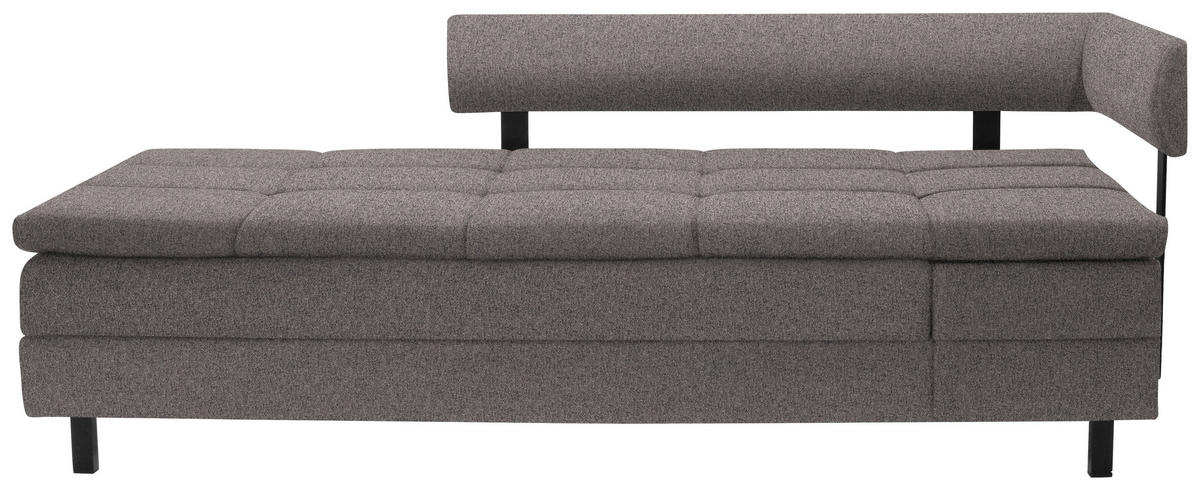 LIEGE  in Flachgewebe Grau  - Schwarz/Grau, MODERN, Textil/Metall (208/77/98cm) - Joka