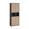 AKTENSCHRANK Grau, Eichefarben  - Eichefarben/Grau, MODERN, Holzwerkstoff (79,6/207,7/34,3cm) - MID.YOU