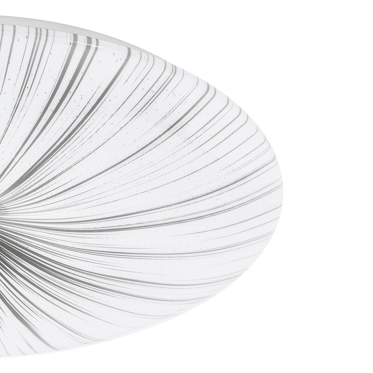 LED MENNYEZETI LÁMPA - ezüstszínű/fehér, Konventionell, műanyag/fém (51/7cm)