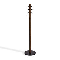 ŠATNÍ STOJAN - tmavě hnědá, Basics, dřevo (51/165cm) - Umbra