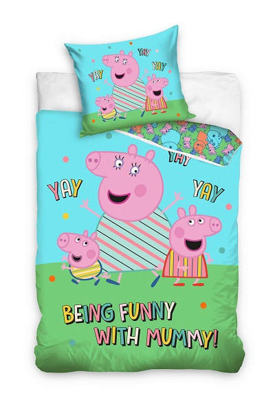 DEČJA POSTELJINA 140/200 cm tekstil višebojna  - višebojna, Konvencionalno, tekstil (140/200cm) - Peppa Pig