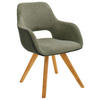 ARMLEHNSTUHL Flachgewebe, Mikrofaser  - Wildeiche/Eichefarben, Design, Holz/Textil (56/86/64cm) - Lomoco