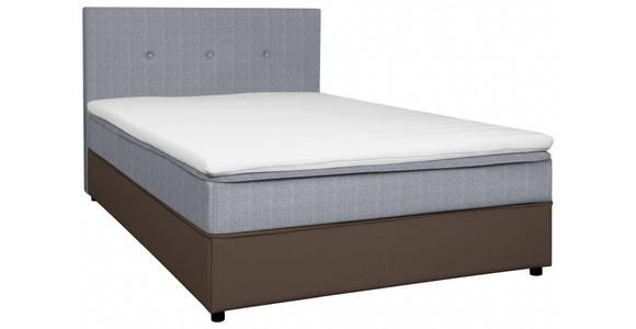 BOXBETT 140/200 cm  in Grau, Hellgrau  - Hellgrau/Schwarz, KONVENTIONELL, Holz/Textil (140/200cm) - Carryhome