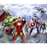 FOTOTAPETE AVENGERS ULTIMATE WARRIORS  - Naturfarben, Design, Textil (300/250cm) - Marvel