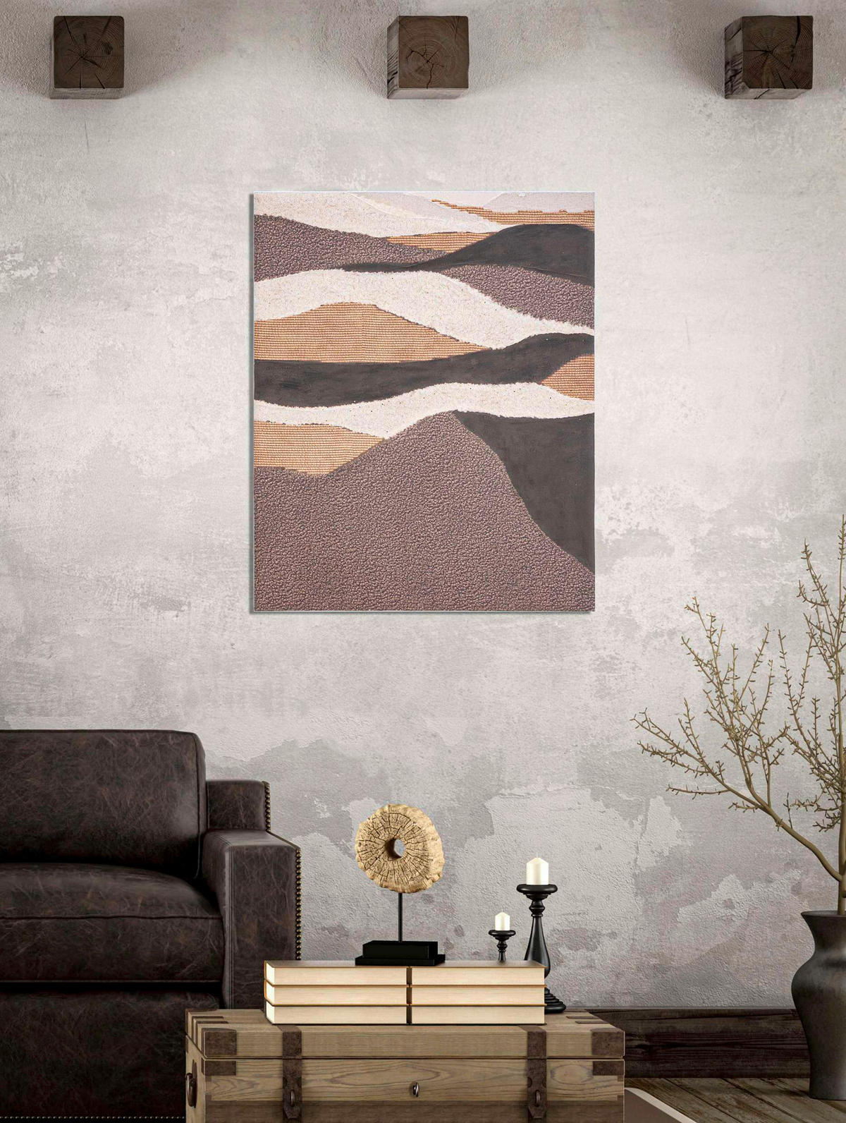 LEINWANDBILD  - Basics, Holz/Textil (80/100/3.7cm)