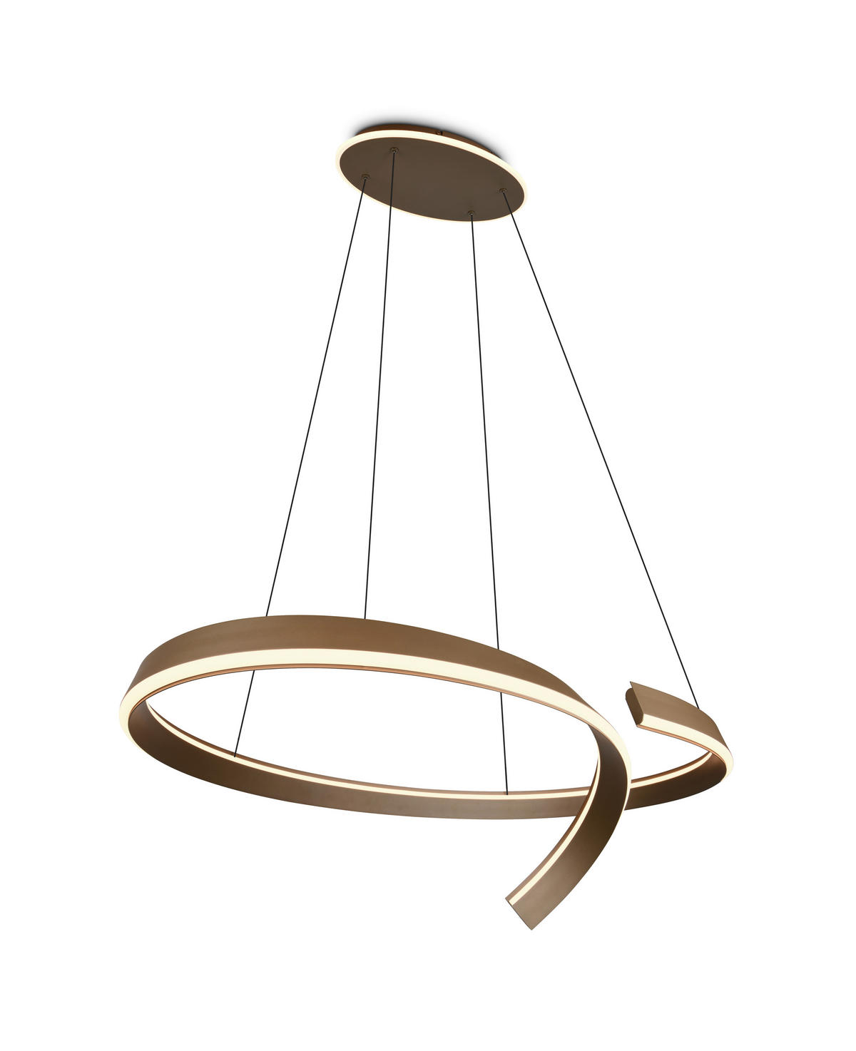 LED-HÄNGELEUCHTE CIRONDA 110/200/68 cm  - Platinfarben, Design, Metall (110/200/68cm) - Cinque