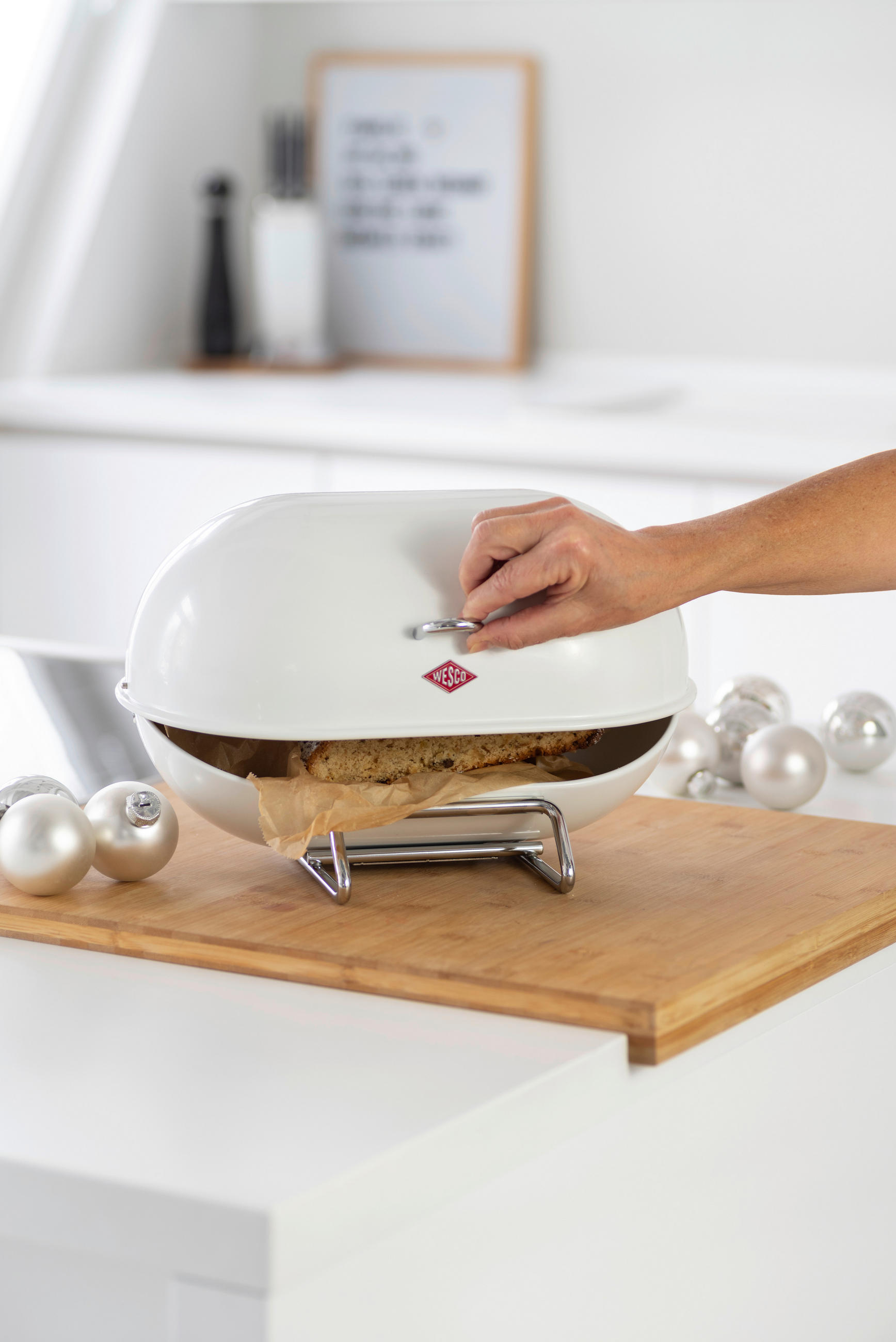 BROTKASTEN - Weiß, Basics, Metall (23cm) - Wesco