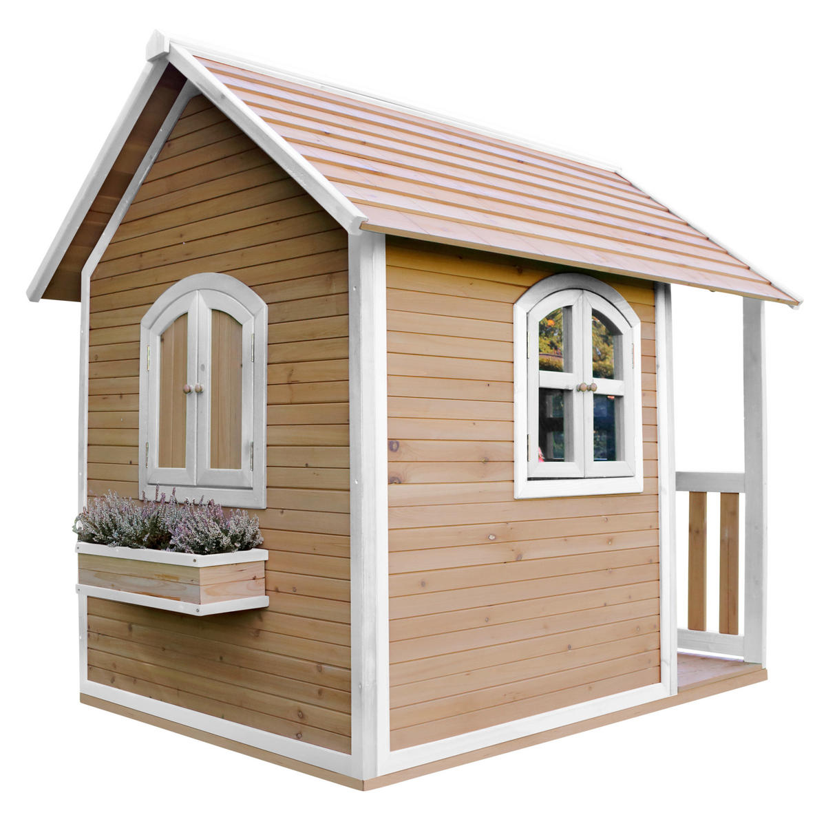 SPIELHAUS ALEX 137/178/191 cm axi  - Braun/Weiß, Basics, Holz (137/178/191cm) - Ambia Garden