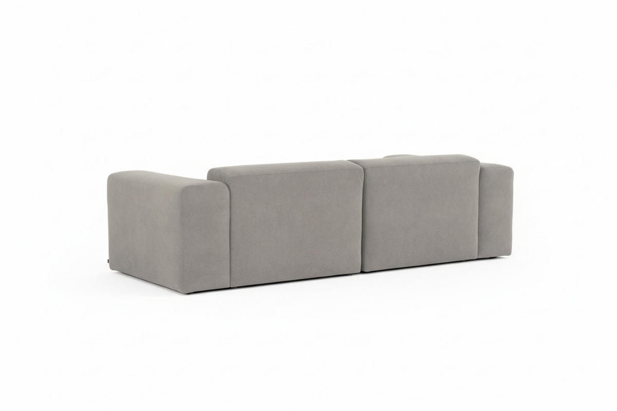 3-SITZER-SOFA MANNE in Struktur Grau  - Schwarz/Grau, Design, Kunststoff/Textil (266/76/116cm) - MID.YOU