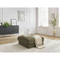 HOCKER LEONARD Struktur Grün  - Schwarz/Grün, MODERN, Kunststoff/Textil (86/43/86cm)