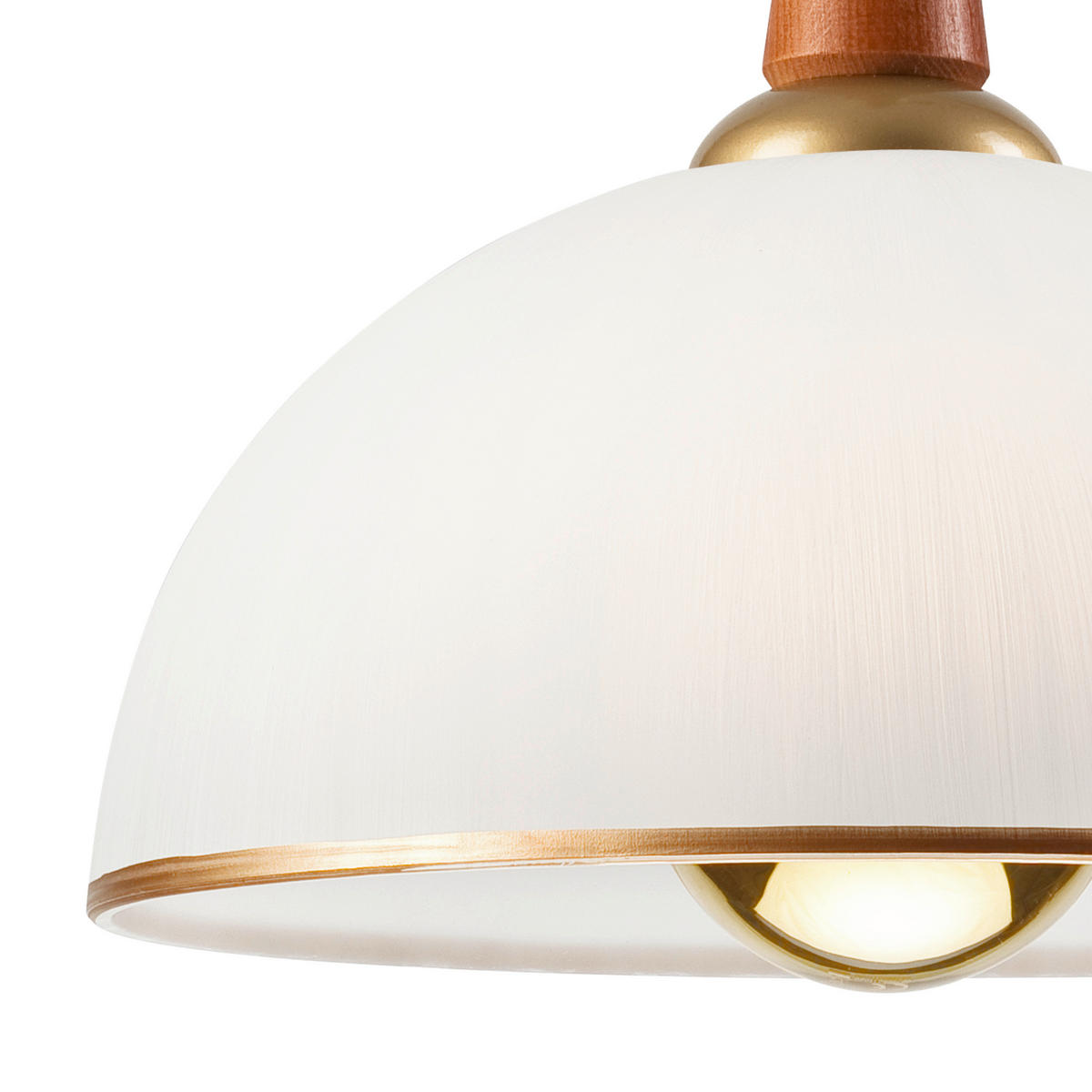 HÄNGELEUCHTE 64/30/64 cm  - Haselnussfarben, KONVENTIONELL, Glas/Holz (64/30/64cm)