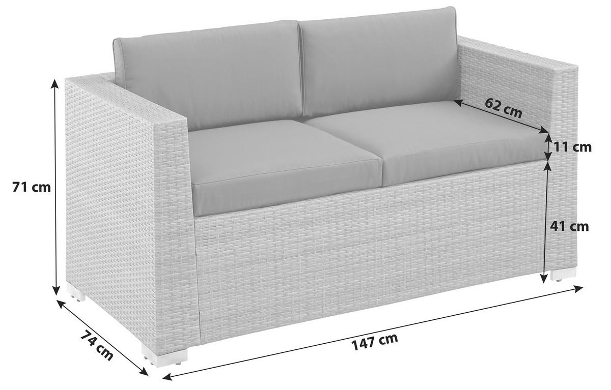 GARTENBANK 147/71/74 cm  in Braun, Dunkelgrau  - Dunkelgrau/Silberfarben, KONVENTIONELL, Kunststoff/Textil (147/71/74cm) - Gardenson